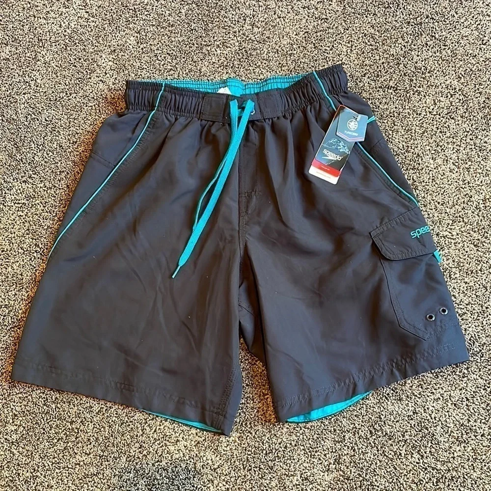 Speedo Men's Knee Length Marina Volley 20 Inch Swim Trunk Shorts Small NWT